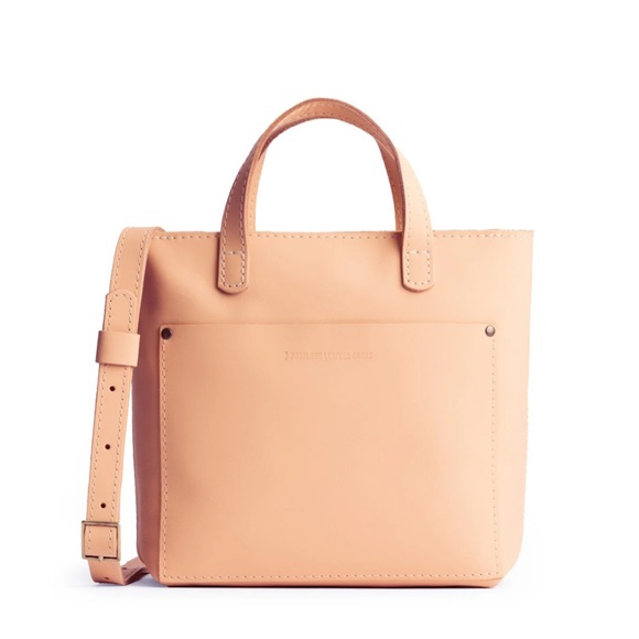 Portland Leather Mini Crossbody Tote Mamey with Zipper NEW